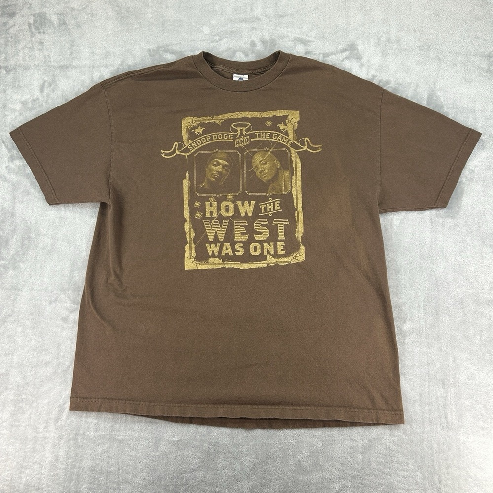 Vtg Y2K Rap Concert Tour Shirt 2XL Snoop Dogg And‎ The Game How The West Was One